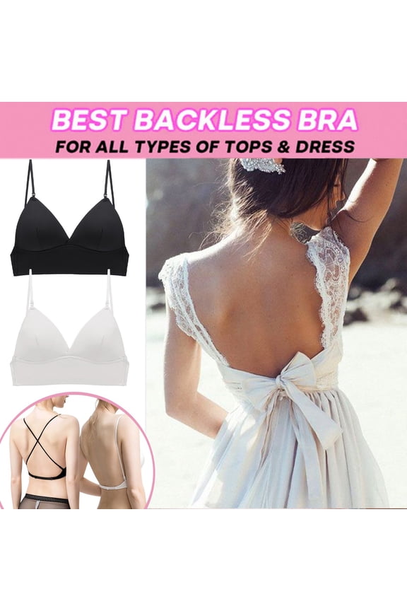Women's Low Back Bra Wire Low U Shaped Backless Bra Convertible Spaghetti Strap Seamless Sleeping Bralette Women's Push up Bras Staples Bra Maximum Support Sports Bras for Women Women Bras plus Size
