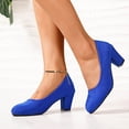 thumbnail image 1 of Women's Low Block Heel Round Toe Comfortable Dress Shoes, 1 of 8