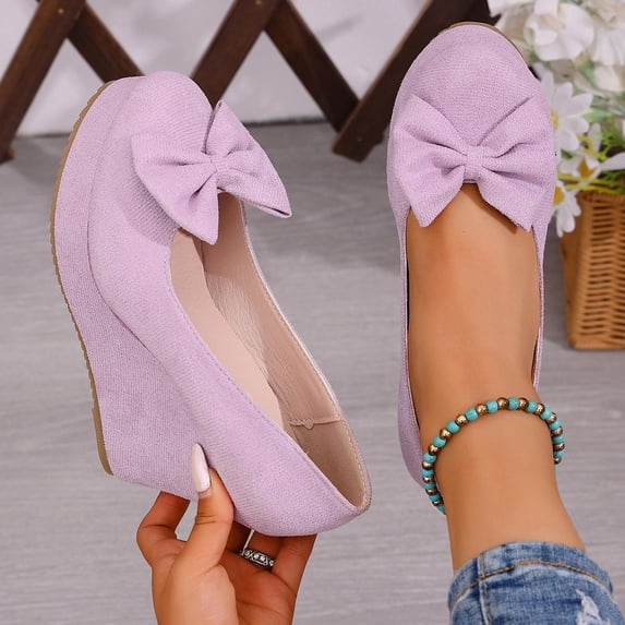 Women's Low Block Heels Shoes Baeitkot Women's Fashion Versatile Spring Solid Color Round Toe High Heel Low Block Heels Shoes Purple 38