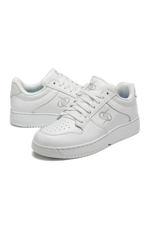 Women's Low-Cut White Sneakers Premium Leather Rubber Sole