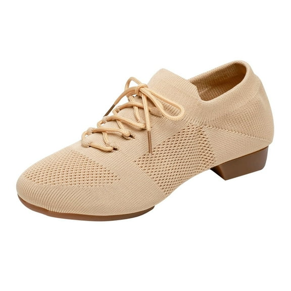 Women's Low Heel Dance Shoes for Latin Jazz Modern Performance Comfortable On Lightweight Flexible Sole Rubber Outsole Ideal for Practice and Competition