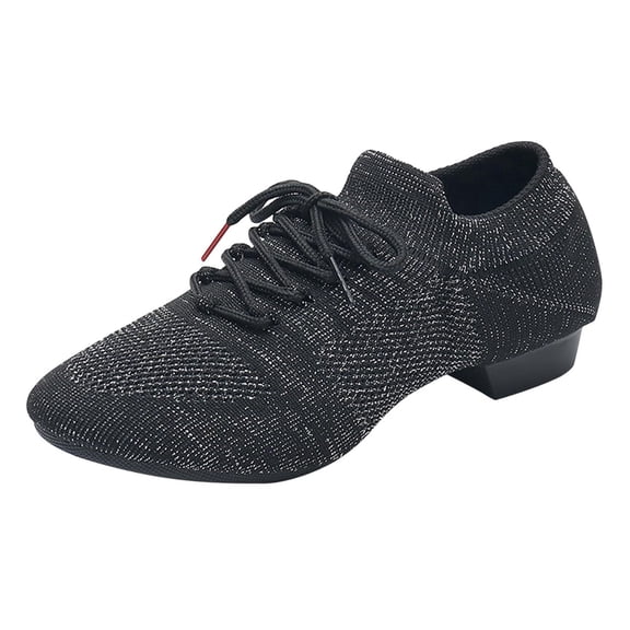 Women's Low Heel Dance Shoes for Latin Jazz Modern Performance Comfortable On Lightweight Flexible Sole Rubber Outsole Ideal for Practice and Competition