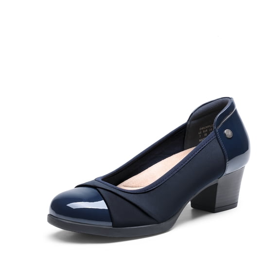DREAM PAIRS Women's Pumps Low Chunky Arch Support Heels