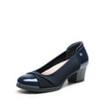 thumbnail image 1 of BURUDANI Women's Low Block Heel Slip-On Pumps with Shock-Absorbing Insole, 1 of 7