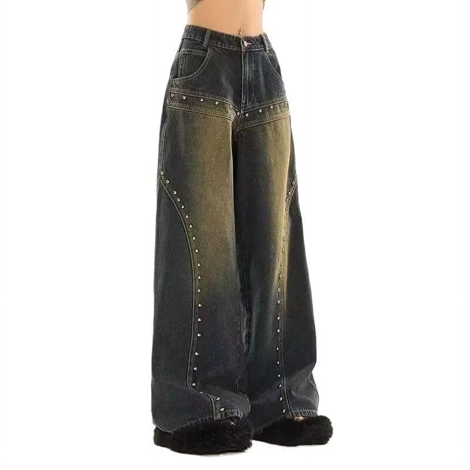 Men's Baggy Jeans - Y2K Streetwear Loose Fit Denim, Wide Leg & Washed