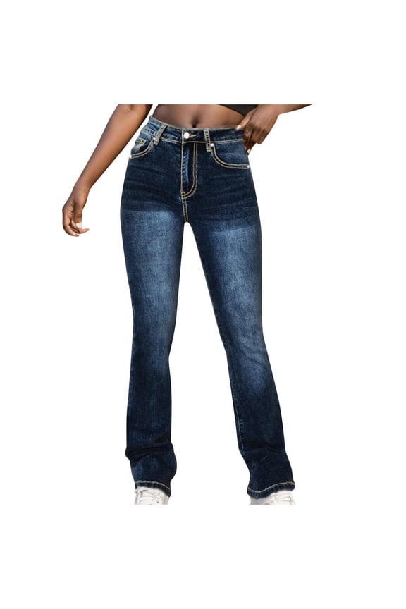 Women's Low Rise Jeans Boyfriend Baggy Straight Leg Vintage Solid Loose Fit Straight Casual Long Denim Pants with Pocket