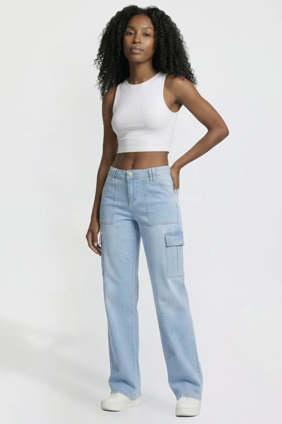 Women's Low Rise Relaxed Cargo Jeans