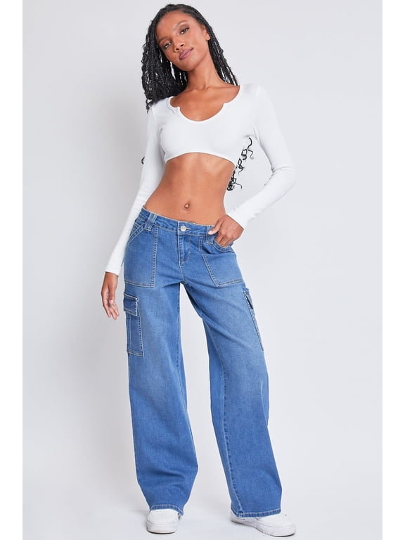 Women's Low Rise Relaxed Cargo Jeans