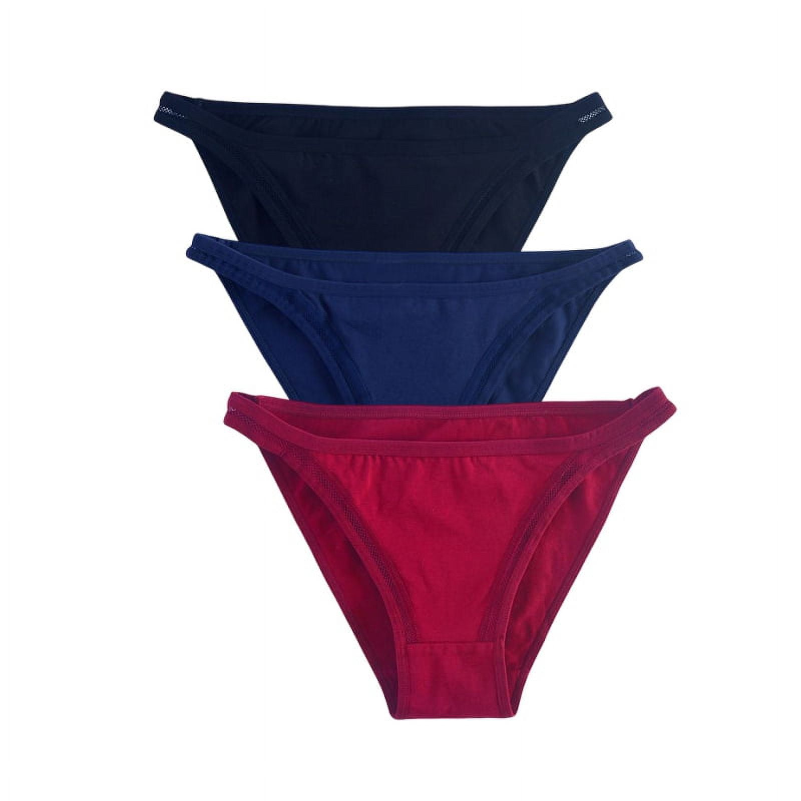 WBQ 6 Pack String Bikini Underwear for Women Soft Stretch High Cut Seamless Bikini  Briefs 