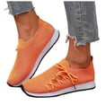 thumbnail image 1 of Women's Low Top Knitting Loafers Breathable Non Slip Walking Shoes Wide Width Mesh Slip On Barefoot Shoes Purple Size 8, 1 of 6