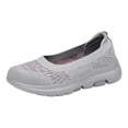 thumbnail image 1 of Women's Low Top Mesh Walking Tennis Shoes Lightweight Wedge Platform Non Slip Soft Sole Casual Sneakers Gray Size 8, 1 of 6