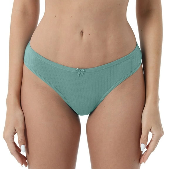 Women's Low Waist Breatheable Briefs Solid Color Crotch Underwear Panties Womens Lace Panties Bikini