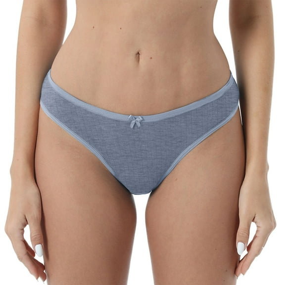 Women's Low Waist Breatheable Briefs Solid Color Crotch Underwear Panties Womens Lace Panties Bikini