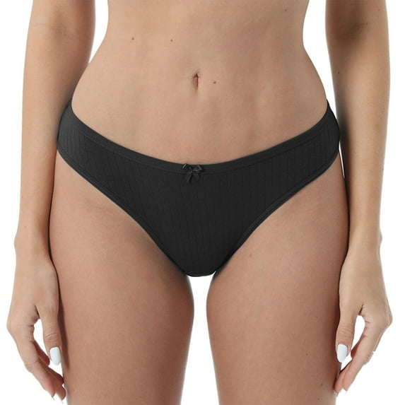 Women's Low Waist Breatheable Briefs Solid Color Crotch Underwear Panties Womens Lace Panties Bikini