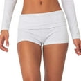 thumbnail image 1 of Women's Low Waist Fold Over Pajama Shorts - Elastic Waist, Stretchy Polyester, Casual Sleepwear for Summer, S-XL, 1 of 4