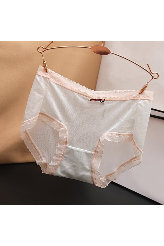 Women's Low Waist Lace Briefs Solid Color Crotch Underwear Panties Pack of Thongs Women Barely There Panties for Women Underwear Women Seamless plus Size Underwear for Women 4x Sheer Panties