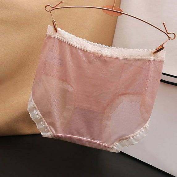 Women's Low Waist Lace Briefs Solid Color Crotch Underwear Panties Pack of Thongs Women Barely There Panties for Women Underwear Women Seamless plus Size Underwear for Women 4x Sheer Panties Lingerie