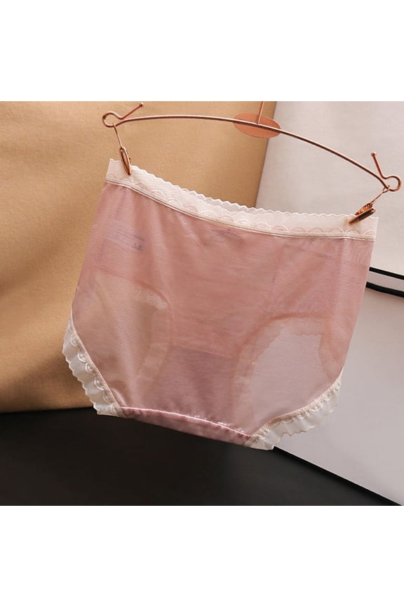 Women's Low Waist Lace Briefs Solid Color Crotch Underwear Panties Pack of Thongs Women Barely There Panties for Women Underwear Women Seamless plus Size Underwear for Women 4x Sheer Panties Lingerie