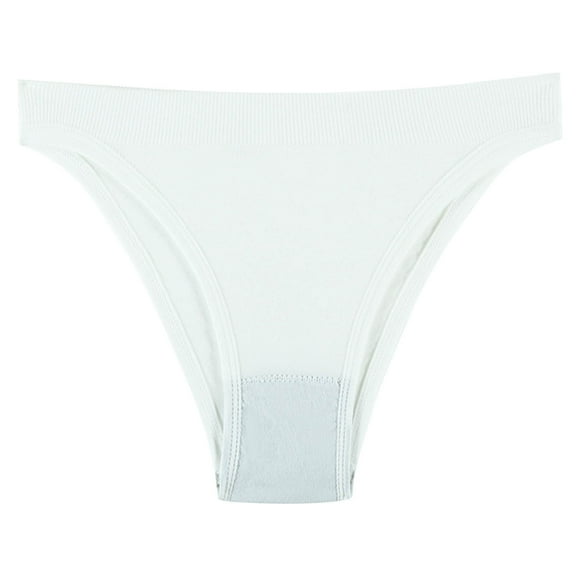 Women's Low Waist Seamless Elastic T-Pants - Solid Color Abdominal Control Panties