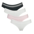 thumbnail image 1 of Women's Low Waist Underwear Cotton Panties Soft Hipster Briefs Pack of 4, 1 of 7