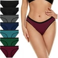 thumbnail image 1 of Women's Low-Waisted Panties,Moisture-Wicking Cotton Briefs,Tagless free Cotton Underwear,7-Pack, 1 of 7