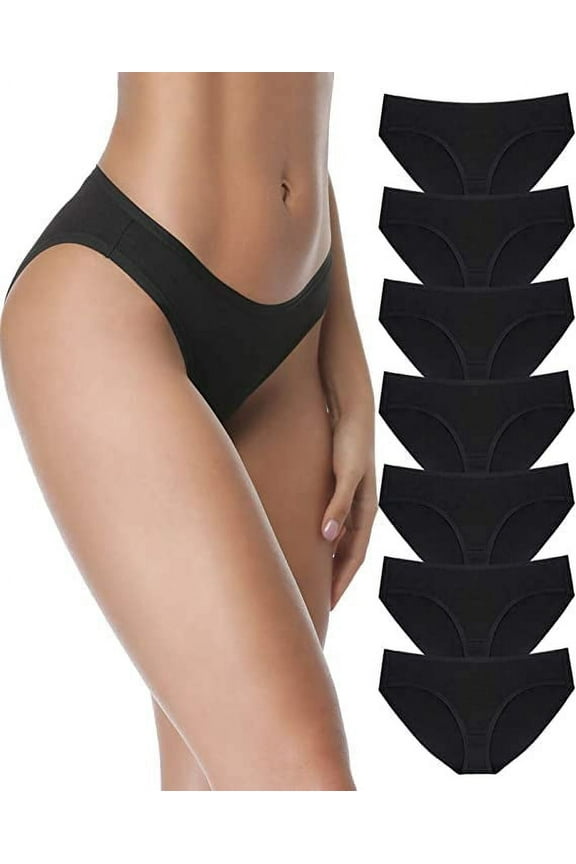 Women's Low-Waisted Panties,Moisture-Wicking Cotton Briefs,Tagless free Cotton Underwear,7-Pack