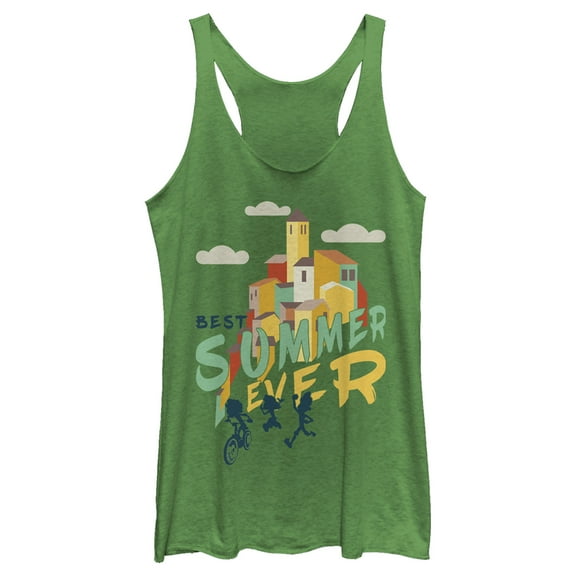 Women's Luca Best Summer Ever  Racerback Tank Top Envy Green 2X Large