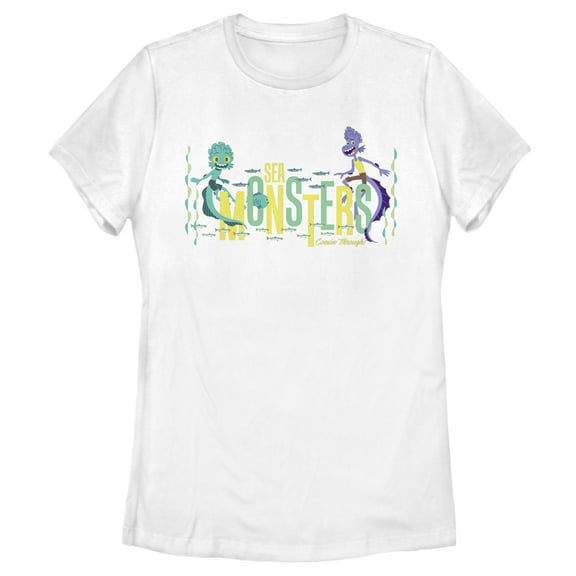 Women's Luca Sea Monsters Comin' Through  Graphic Tee White 2X Large