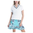 thumbnail image 1 of Women's Lucky In Love Geo Mod Notch Tennis Short Sleeve, 1 of 3