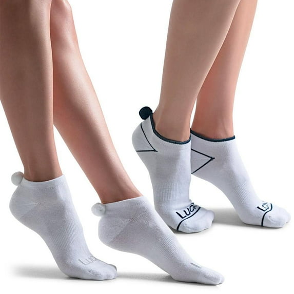 Women's Lucky in Love Pom Low Cut Socks