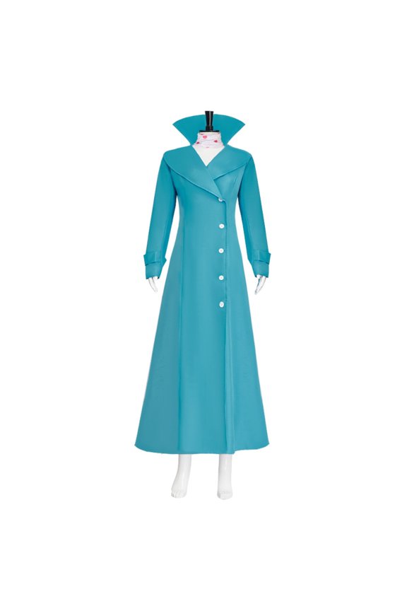 Women’s Lucy Inspired Blue Coat Adult Retro Style Fashion Outerwear Jacket