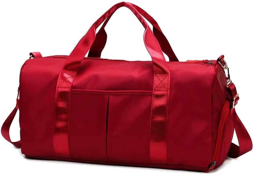 Women's Luggage Bag Large Waterproof Gym Bag Lightweight Travel Overnight Shoulder Bag Training Bag with Shoe Compartment