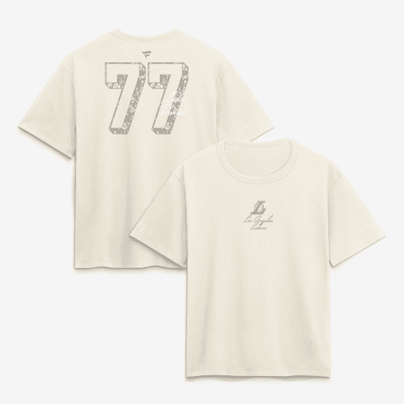 Women's Luka Don-i- Cream Los Angeles Lakers Floral Name & Number T-Shirt