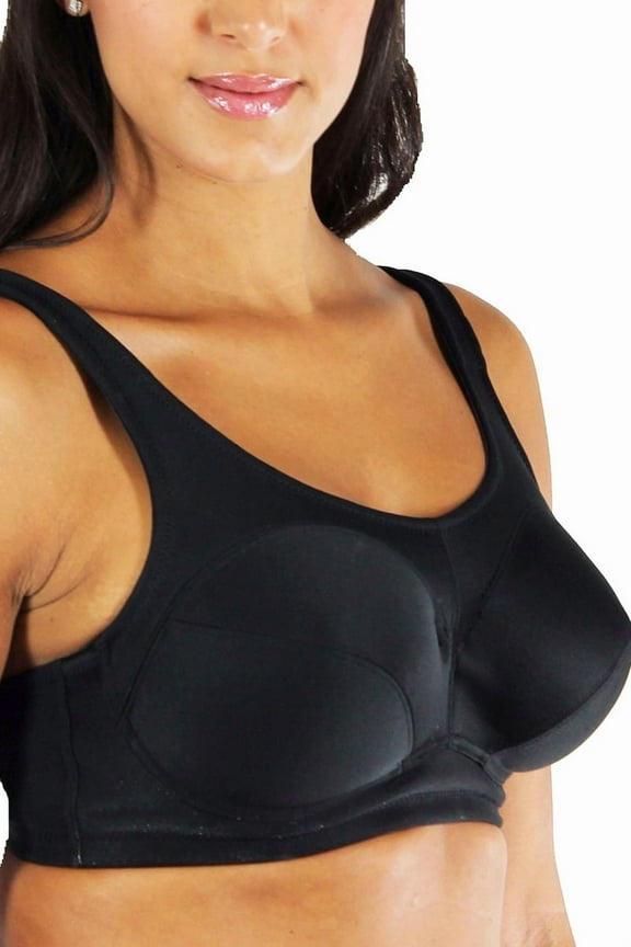 Women's Lunaire 11111 Coolmax Underwire Sports Bra (Black 44C)