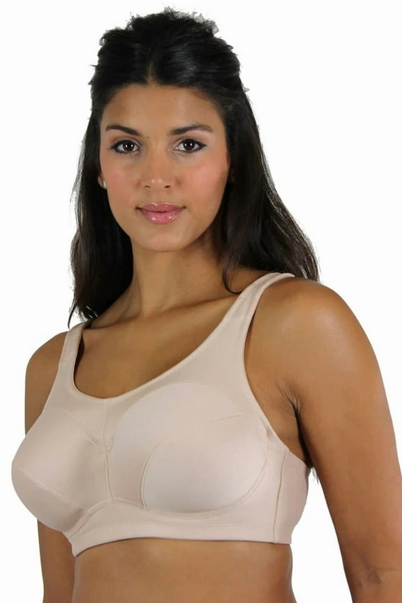 Women's Lunaire 11111 Coolmax Underwire Sports Bra (Blue Floral 46DD)