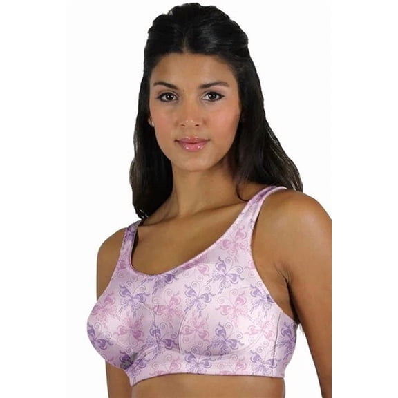Women's Lunaire 11111 Coolmax Underwire Sports Bra (Pink Butterfly 42C)