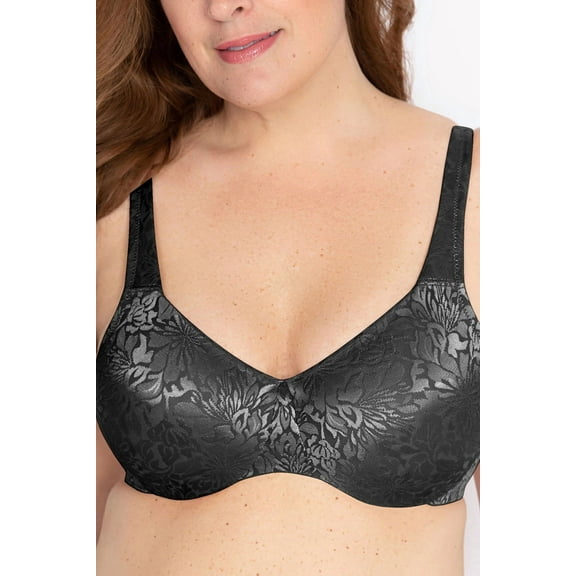 Women's Lunaire 13511 Jacquard Minimizer Bra (Black 36B)