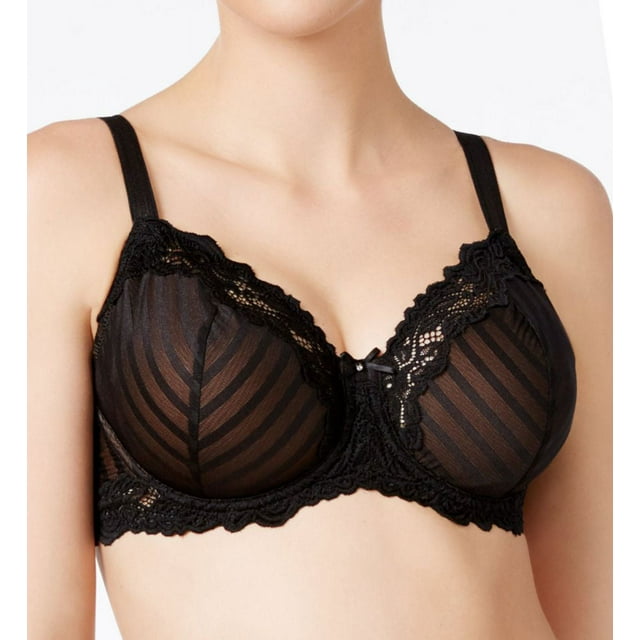 Women's Lunaire 15211 Whimsy Barbados Lace Demi Bra (Black 34C)