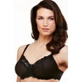 thumbnail image 1 of Women's Lunaire 15211 Whimsy Barbados Lace Demi Bra (Black 44DD), 1 of 6