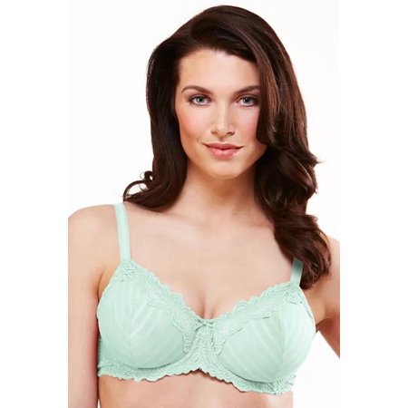 Women's Lunaire 15211 Whimsy Barbados Lace Demi Bra (Celadon 38DD)