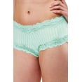 thumbnail image 1 of Lunaire Women's Plus-Size Whimsy Barbados Stretch Mesh Boyshort Panty 15232, 1 of 6
