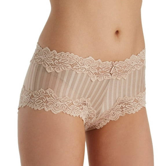 Lunaire Women's Plus-Size Whimsy Barbados Stretch Mesh Boyshort Panty 15232