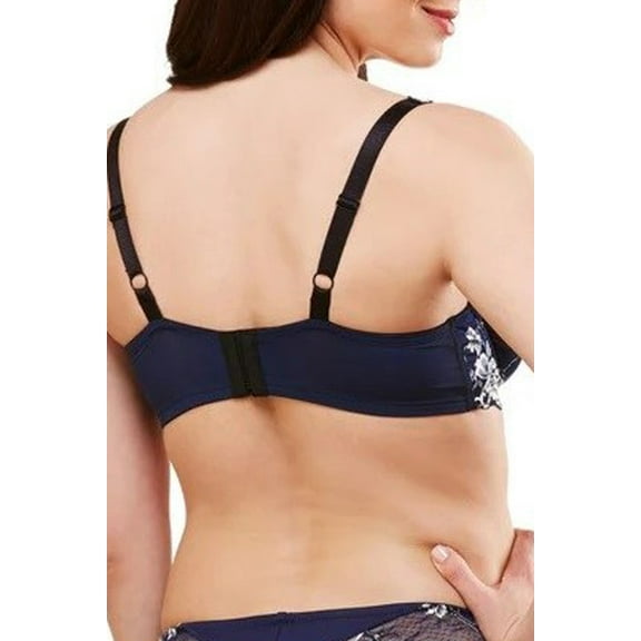 Women's Lunaire 29711 Limoges All Over Lace Bra (Navy 34D)
