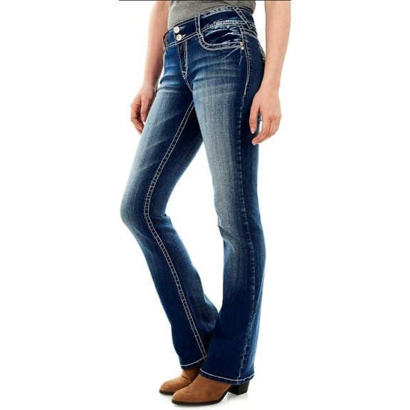 Women's Luscious Curvy Bootcut Mid-Rise Stretch Juniors Jeans
