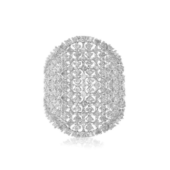 Women's Luxurious Party Wear Diamond Ring, 2.2 Ct Diamond Pave Set Engagement Ring, 925 Sterling Silver, Cocktail Diamond Ring, Anniversary Gifts