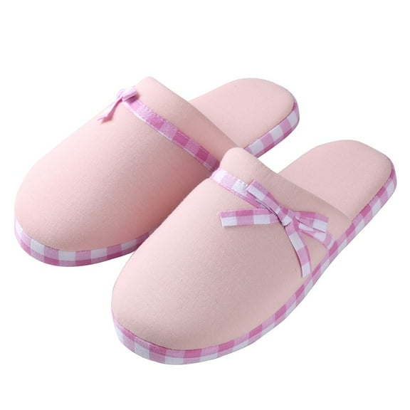 Women's Luxurious Striped Plush Slippers with No-Slip Rubber Sole