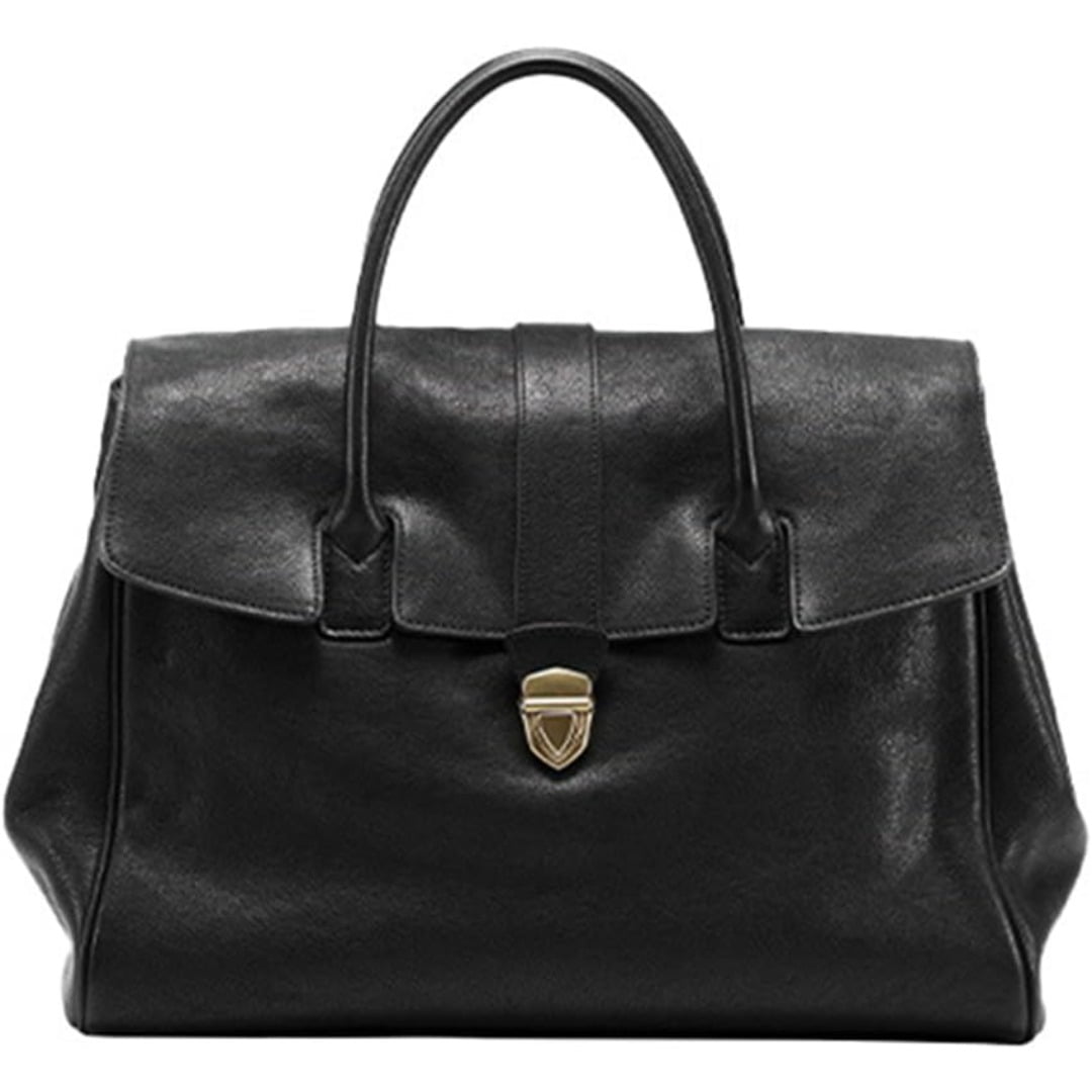 Women's Luxury Designer Leather Tote Bag - Capacious Work Bag with Top ...
