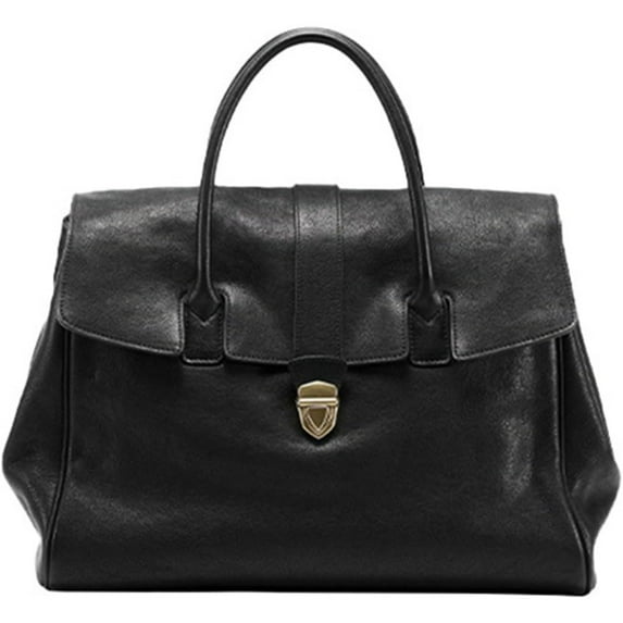 Women's Luxury Designer Leather Tote Bag - Capacious Work Bag with Top-Handle, On-Trend Clutch-Inspired Purse
