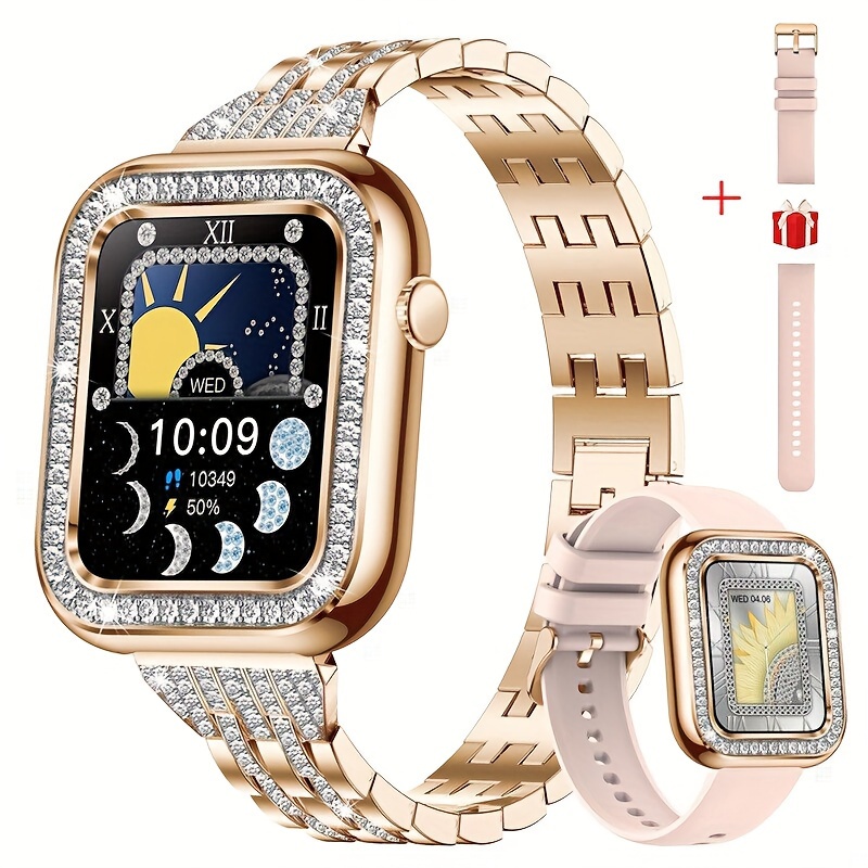 Women's Luxury Diamond-Encrusted Smartwatch - 1.59
