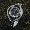 thumbnail image 1 of Women's Luxury Gold Bracelet Watch - Unique Orbit Design with Crystal Accents, Round Black Dial, Open Cuff Style Quartz Wristwatch for Formal Events, Casual Wear, and Daily Accessory, 1 of 4
